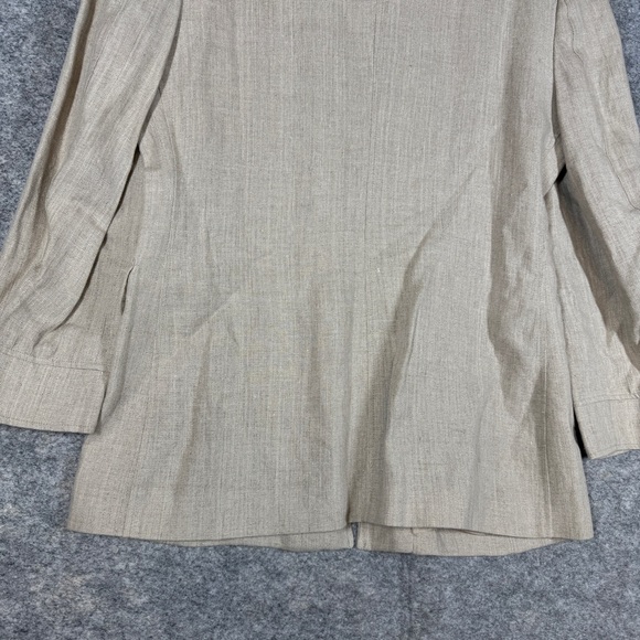 Vintage Daniel Hechter Beige Linen Blend Zip Jacket Size 10  Contemporary Luxury - Picture 15 of 16